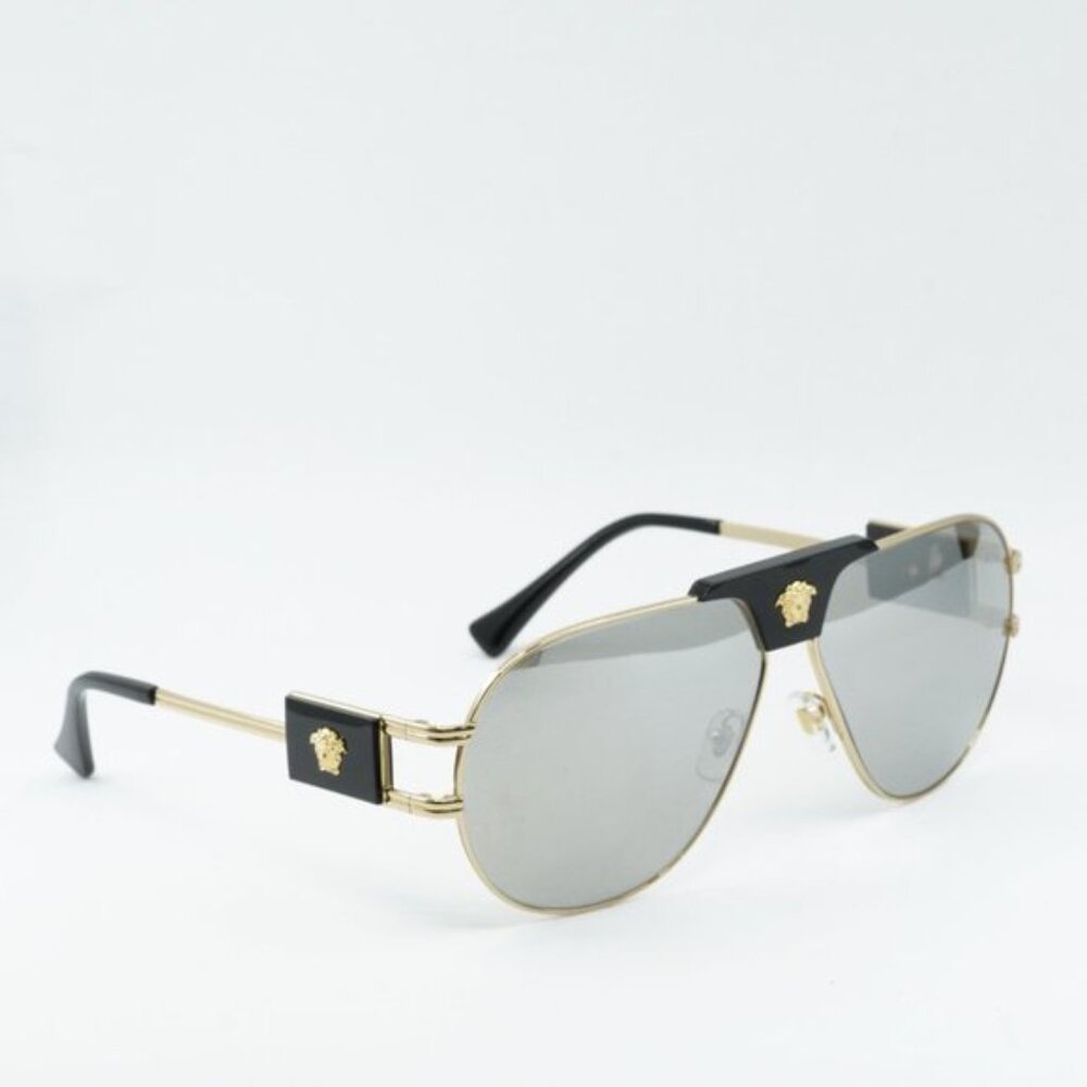 NEW VERSACE GOLD MIRROR SUNGLASSES